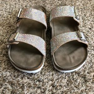 Madden girl sparkly sandals. Worn once.